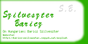 szilveszter baricz business card